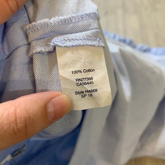 J Crew Skirt Womens 2 Periwinkle Oxford Nantucket Ruffle Faux Wrap Back Zip - Picture 10 of 12